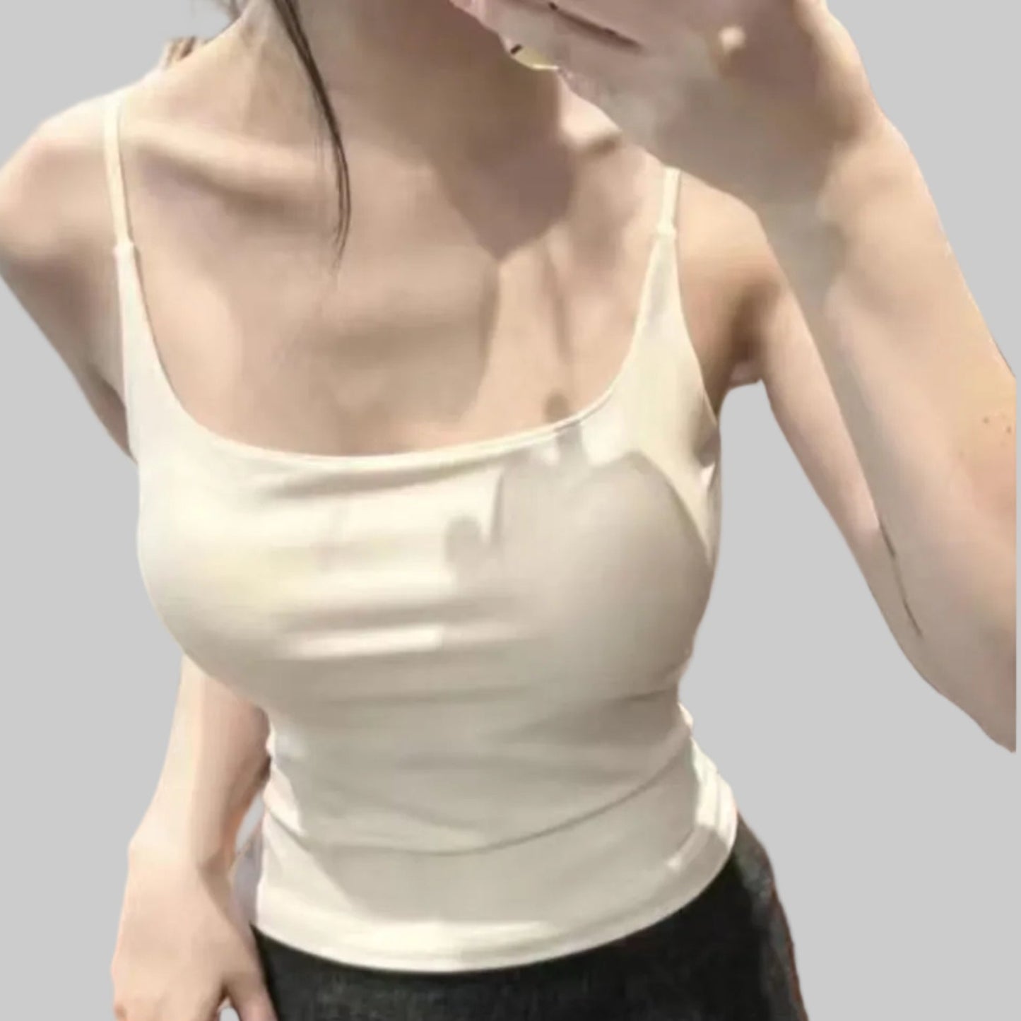 LEONA – Women’s Small Halter Backless Cotton Top