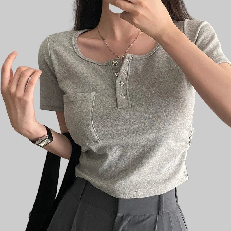 LIVIA – BUTTON-DOWN KNIT TOP