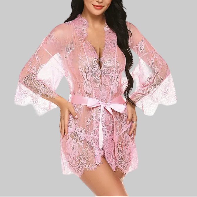 GISELLE – Sensual Lace Kimono Robe
