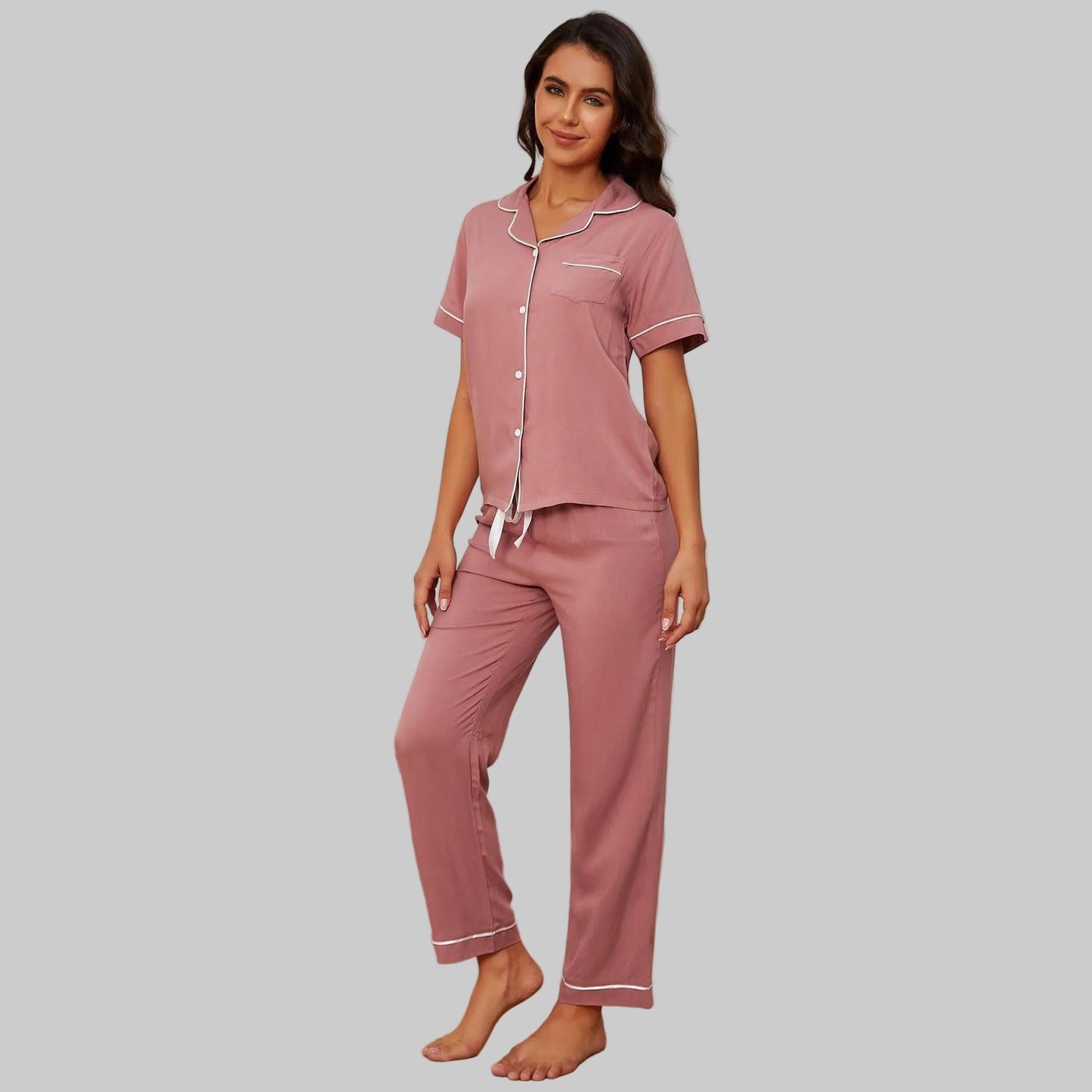 MARIEL– Lightweight Viscose Two-Piece Pajama Set