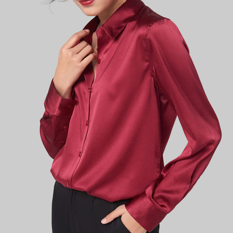 AURÉLIA – SILK SQUARE-NECK BLOUSE