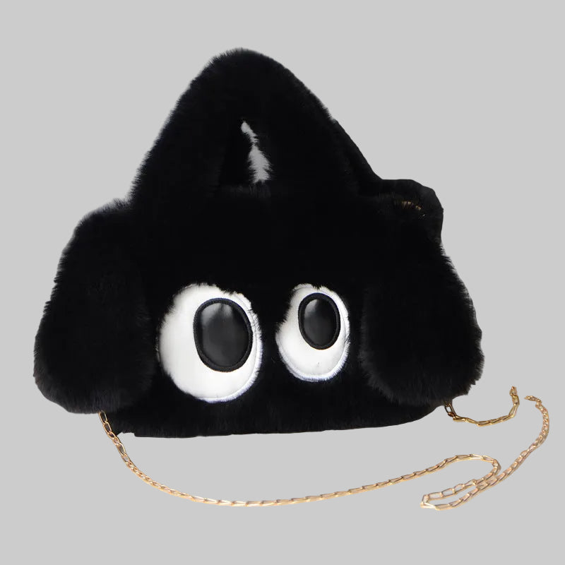 CAMILLE – Big-Eyed Puppy Plush Crossbody Bag