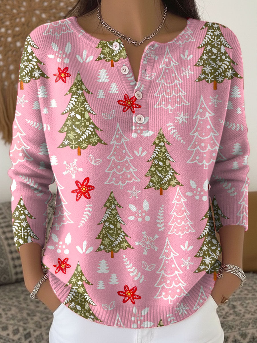 Pull De Noël Chaud Avec Boutons