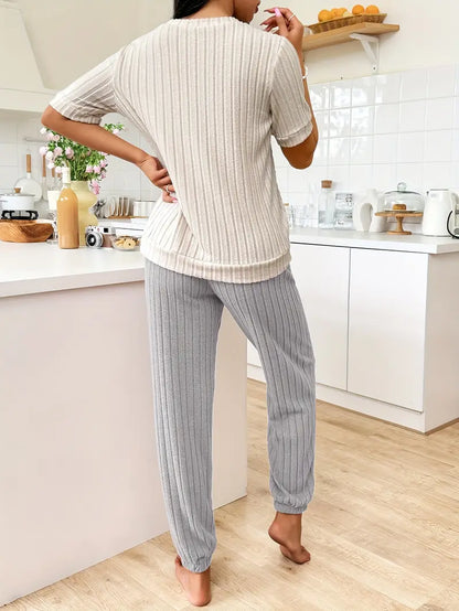 Ensemble Pyjama Amore En Velours Côtelé