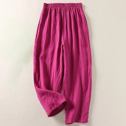 Pantalon Léger En Lin Pour Femme