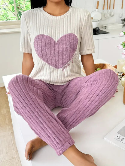 Ensemble Pyjama Amore En Velours Côtelé