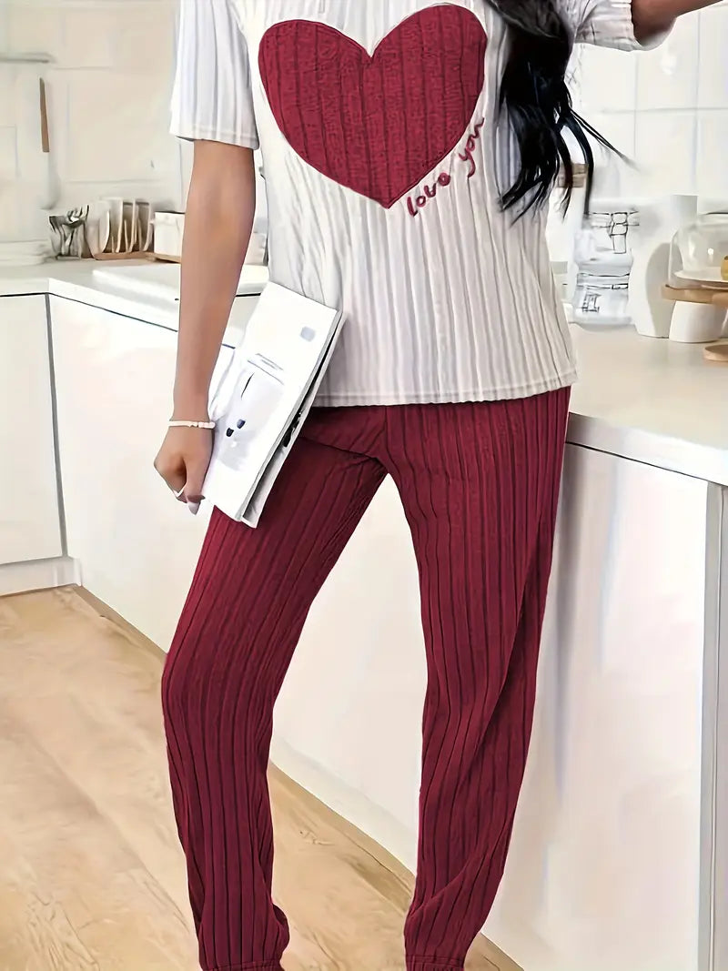 Ensemble Pyjama Amore En Velours Côtelé