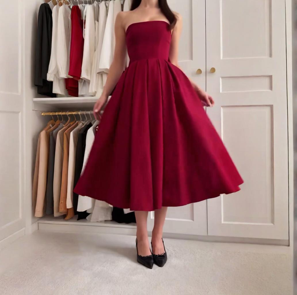 SOLANGE – ELEGANT PLEATED DRESS