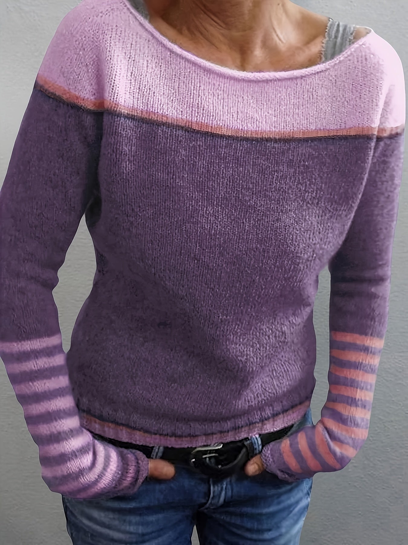 Pull Rayé En Cachemire
