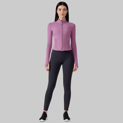 TALIA – SHORT STAND COLLAR YOGA JACKET