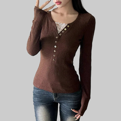 MARIEL – LONG SLEEVE KNIT TOP