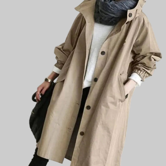 NADINE – MID-LENGTH COTTON TRENCH COAT