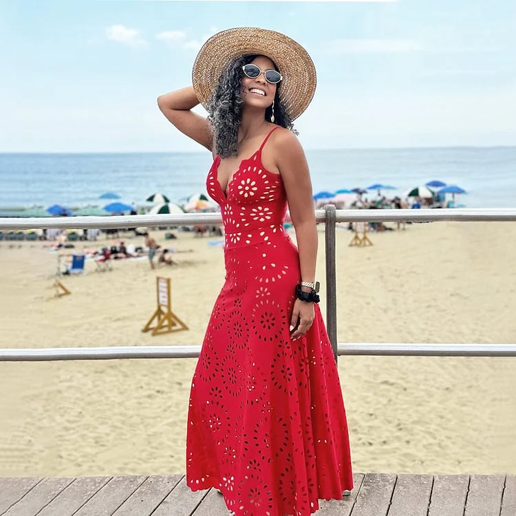 Ensemble Robe-Maillot Alice 2 Pièces (Rouge)