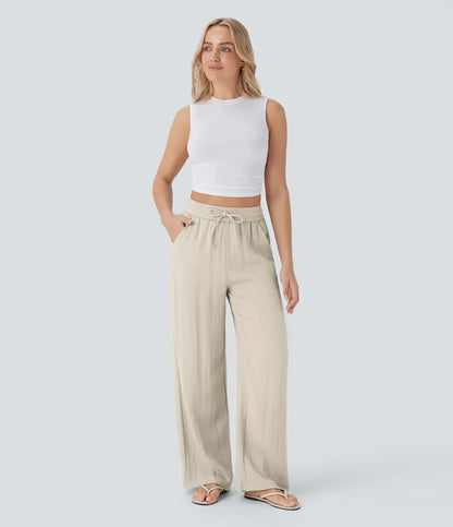 Pantalon En Lin Décontracté & Aéré