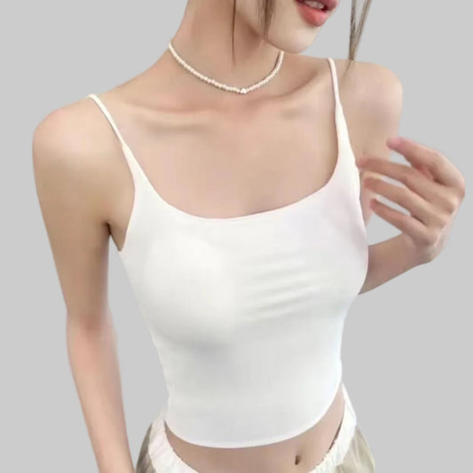 LEONA – Women’s Small Halter Backless Cotton Top