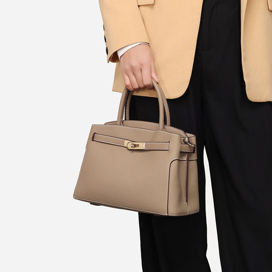 ELOWEN – Togo First Layer Cowhide Genuine Leather Commuter Shoulder Bag