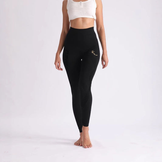 SEREN – High-Waisted Flocking Print Modal Leggings