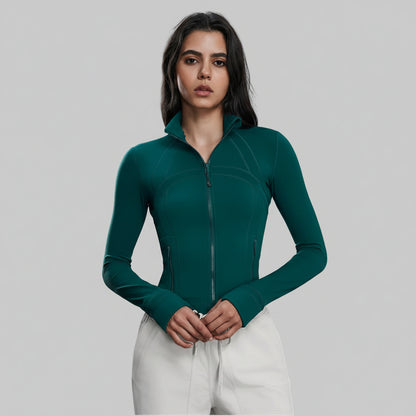 TALIA – SHORT STAND COLLAR YOGA JACKET