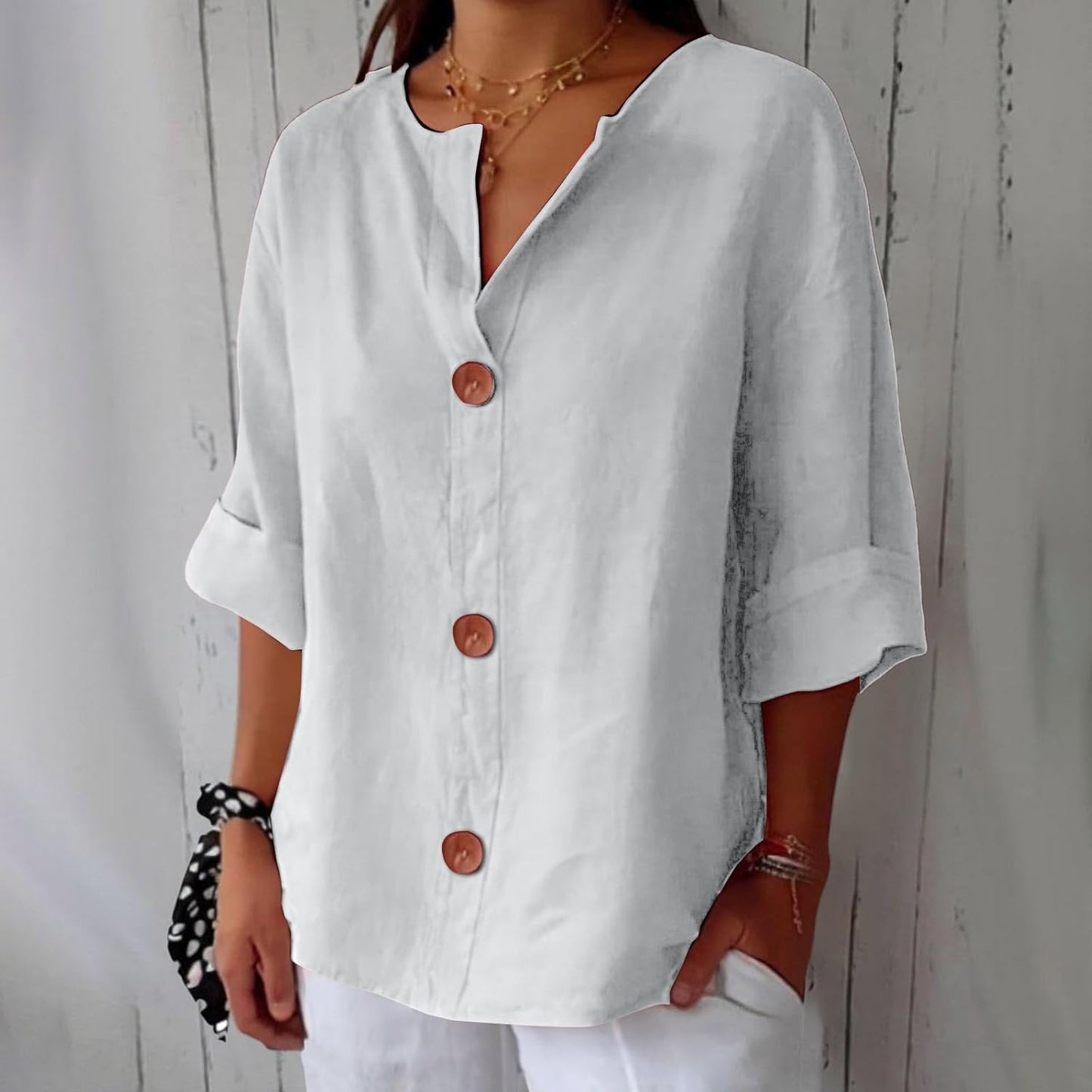 Chemise Maryline Décontractée En Lin