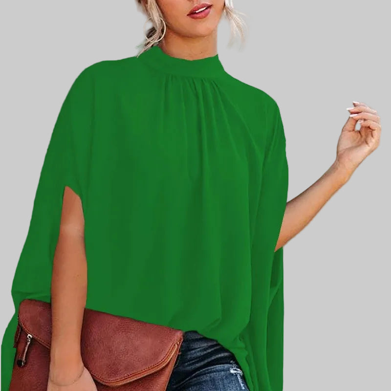 MARISE – SIDE-SLIT POLYESTER TOP