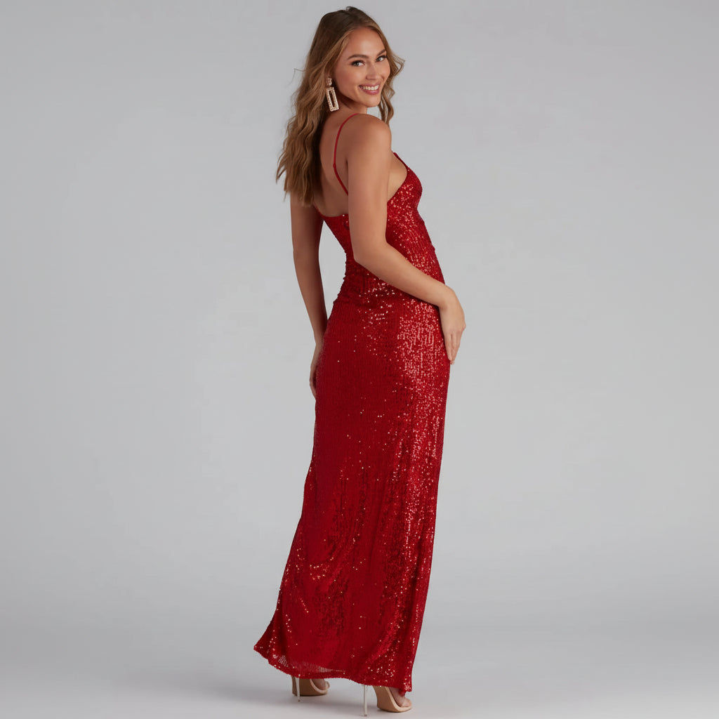 AMÉLIE – SHIMMER SUSPENDER DRESS