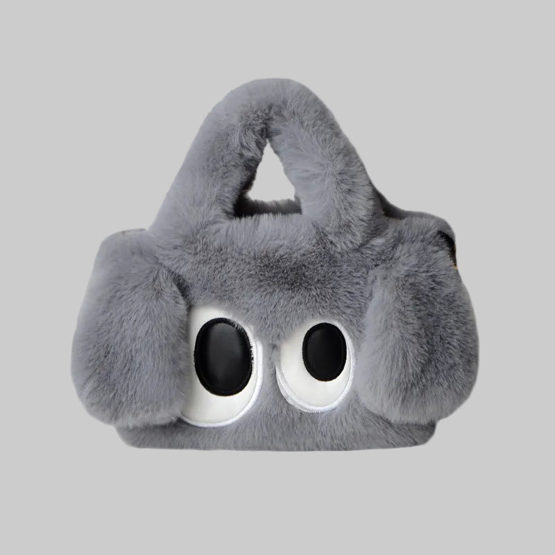 CAMILLE – Big-Eyed Puppy Plush Crossbody Bag