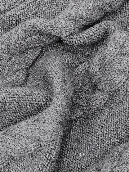 Pull-Robe À Col Roulé En Maille Torsadée Épaisse