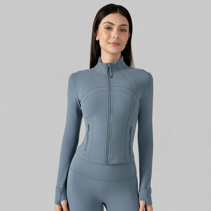 TALIA – SHORT STAND COLLAR YOGA JACKET