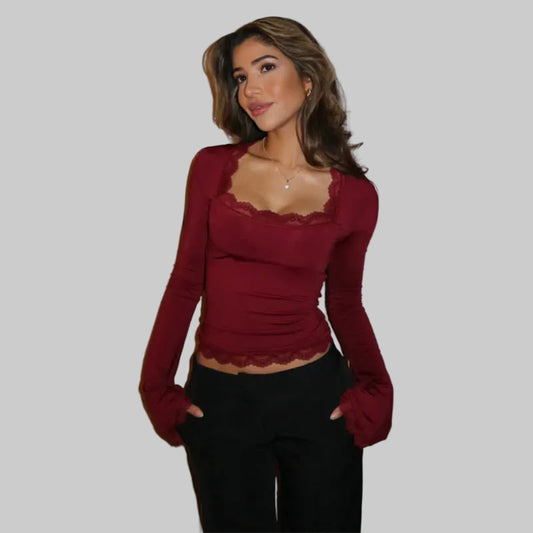 ISLA – TRENDY BELL-SLEEVE KNIT TOP