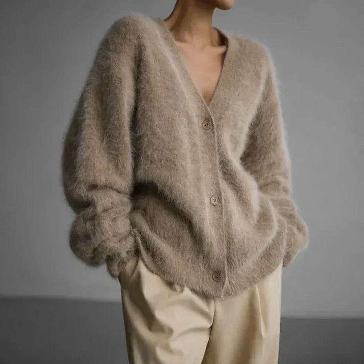 Pull Élégant Oversize En Cachemire