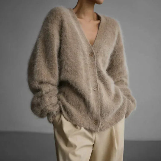 Pull Élégant Oversize En Cachemire