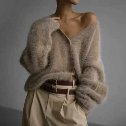 Pull Élégant Oversize En Cachemire