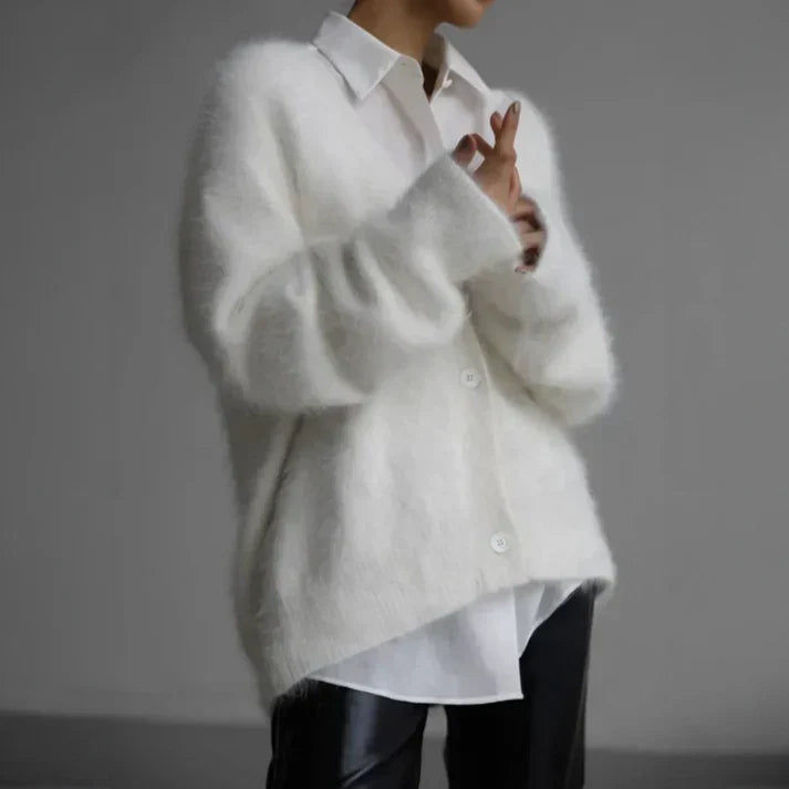 Pull Élégant Oversize En Cachemire