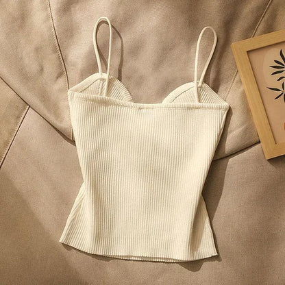 Crop Top Attirant En Tricot