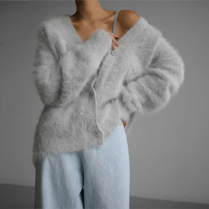 Pull Élégant Oversize En Cachemire