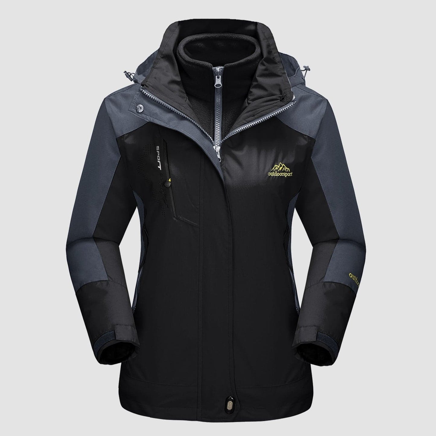 Manteau 3-en-1 Imperméable Avec Doublure En Polaire