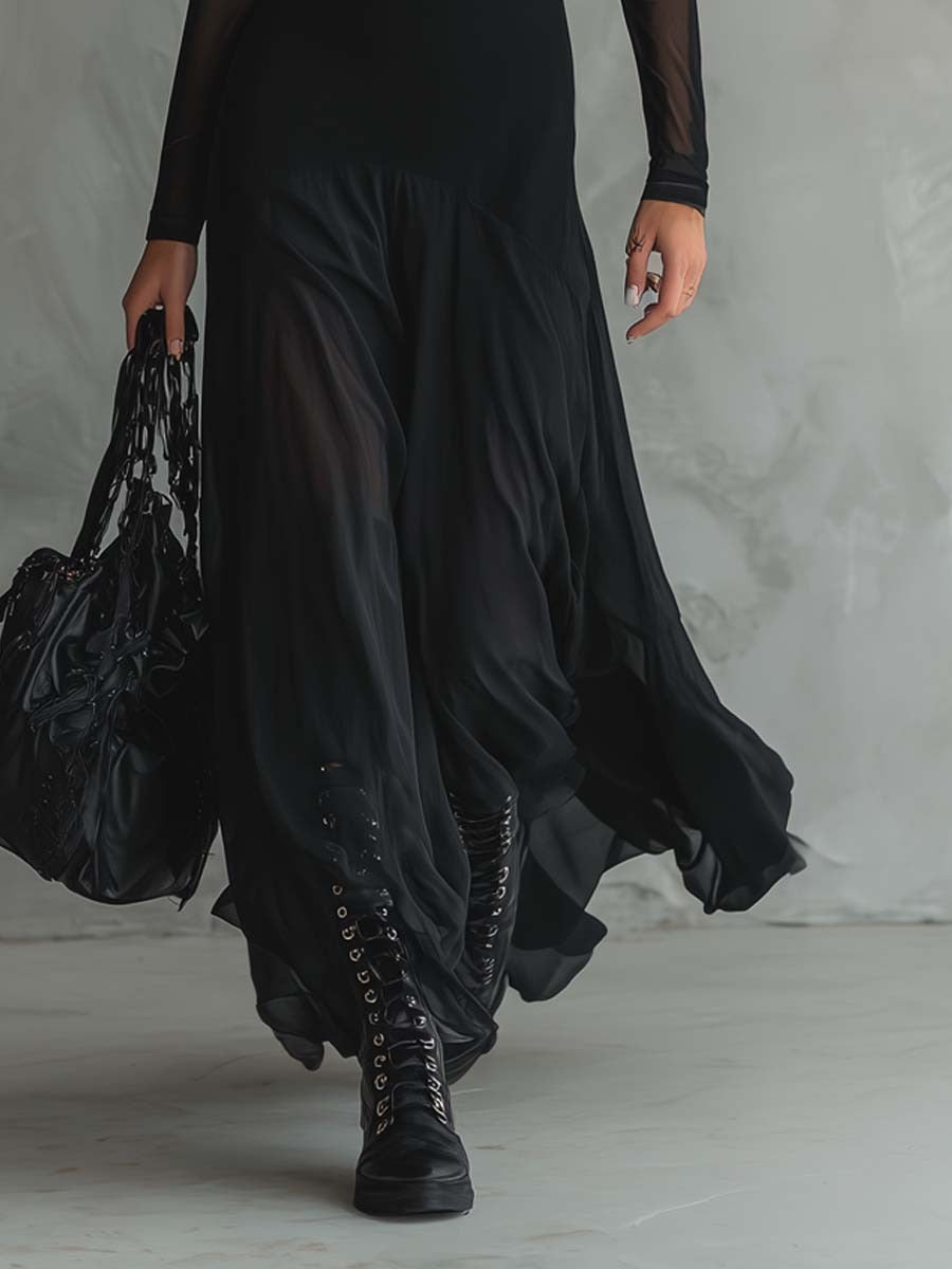Robe Longue En Tulle Au Charme Éthéré
