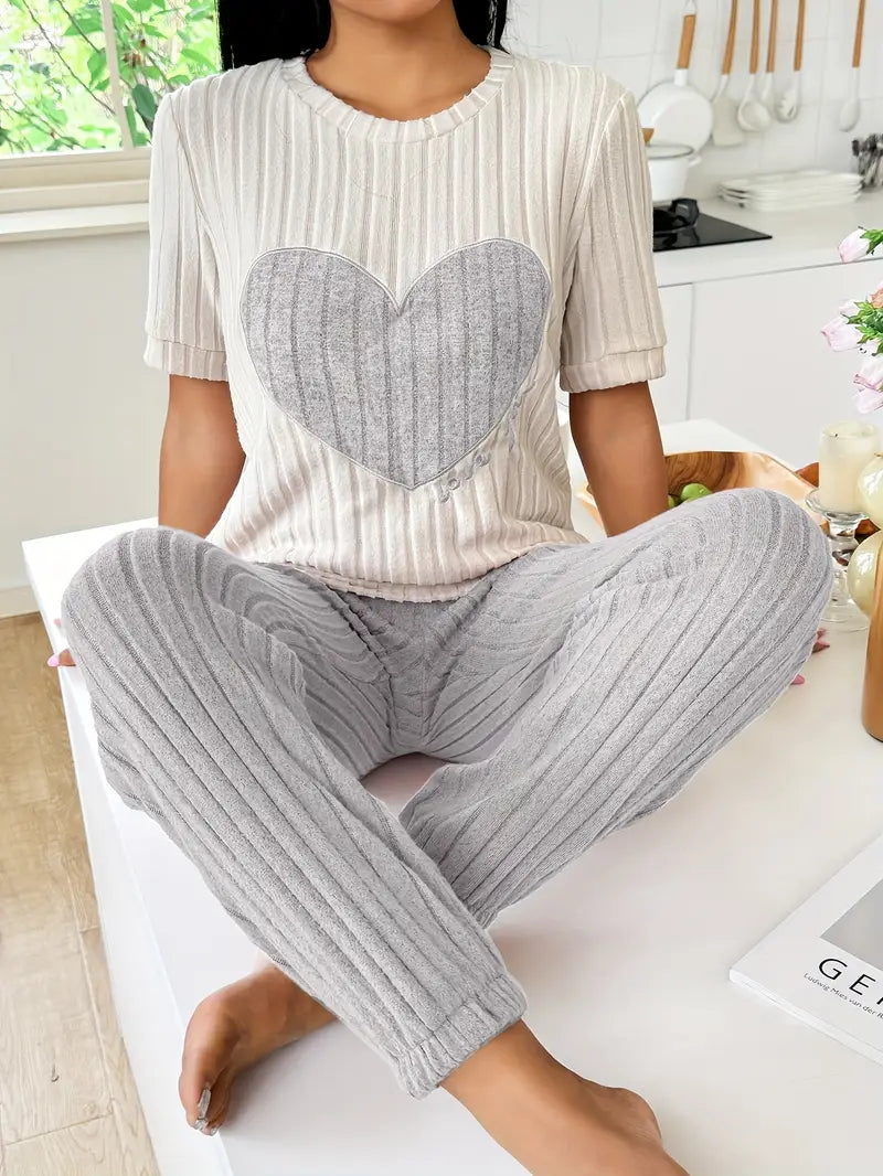 Ensemble Pyjama Amore En Velours Côtelé