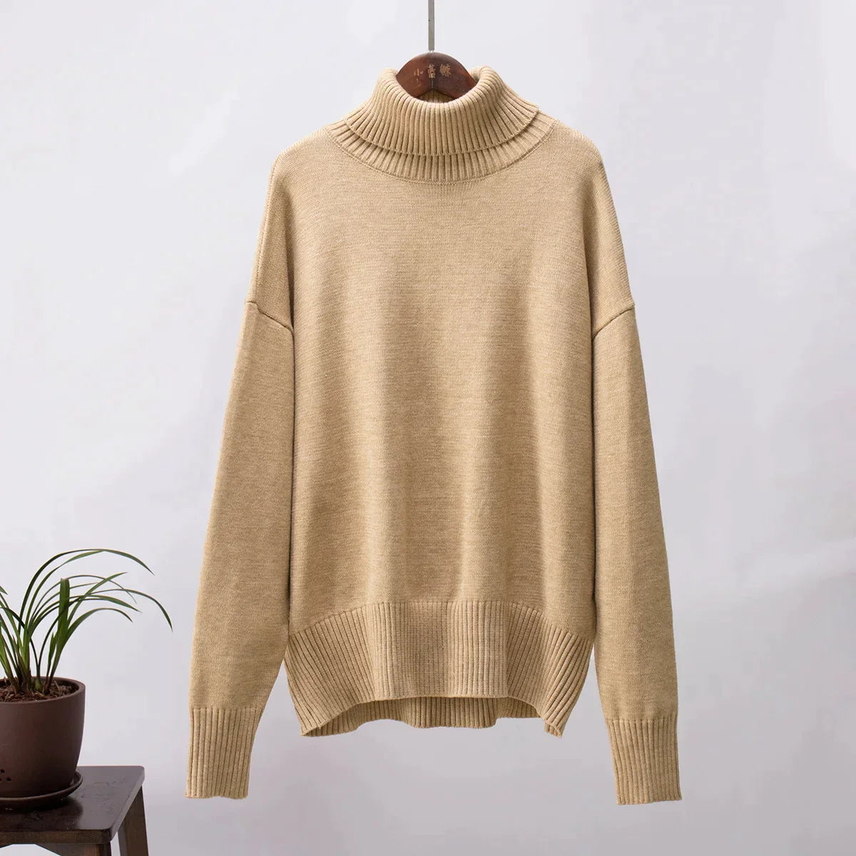 Pull Amélie Col Roulé Oversize En Coton