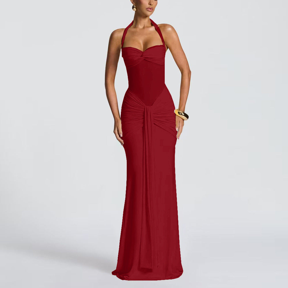 CORALIE – ELEGANT HALTER DRESS