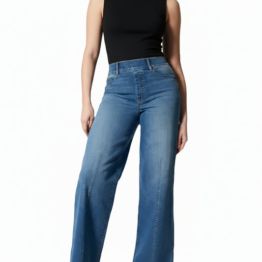 MATHIS – ELASTIC BOOTCUT DENIM PANTS