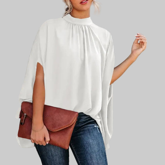 MARISE – SIDE-SLIT POLYESTER TOP