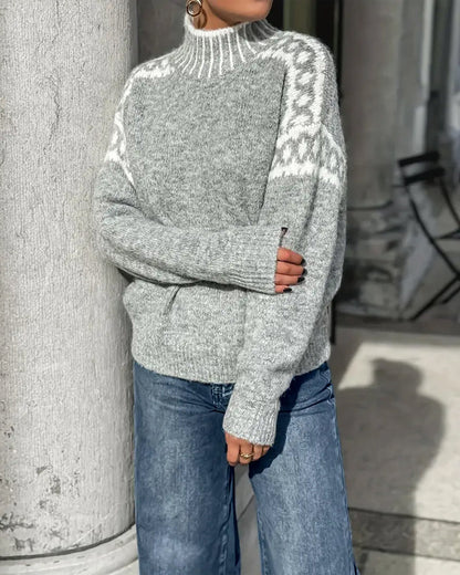 Pull Larissa À Col Montant En Maille