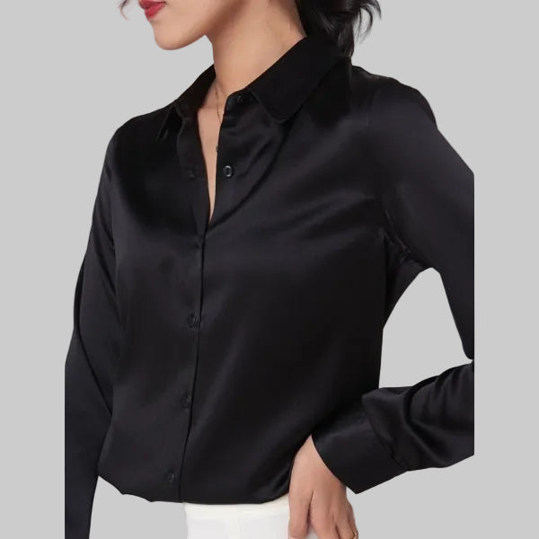 AURÉLIA – SILK SQUARE-NECK BLOUSE