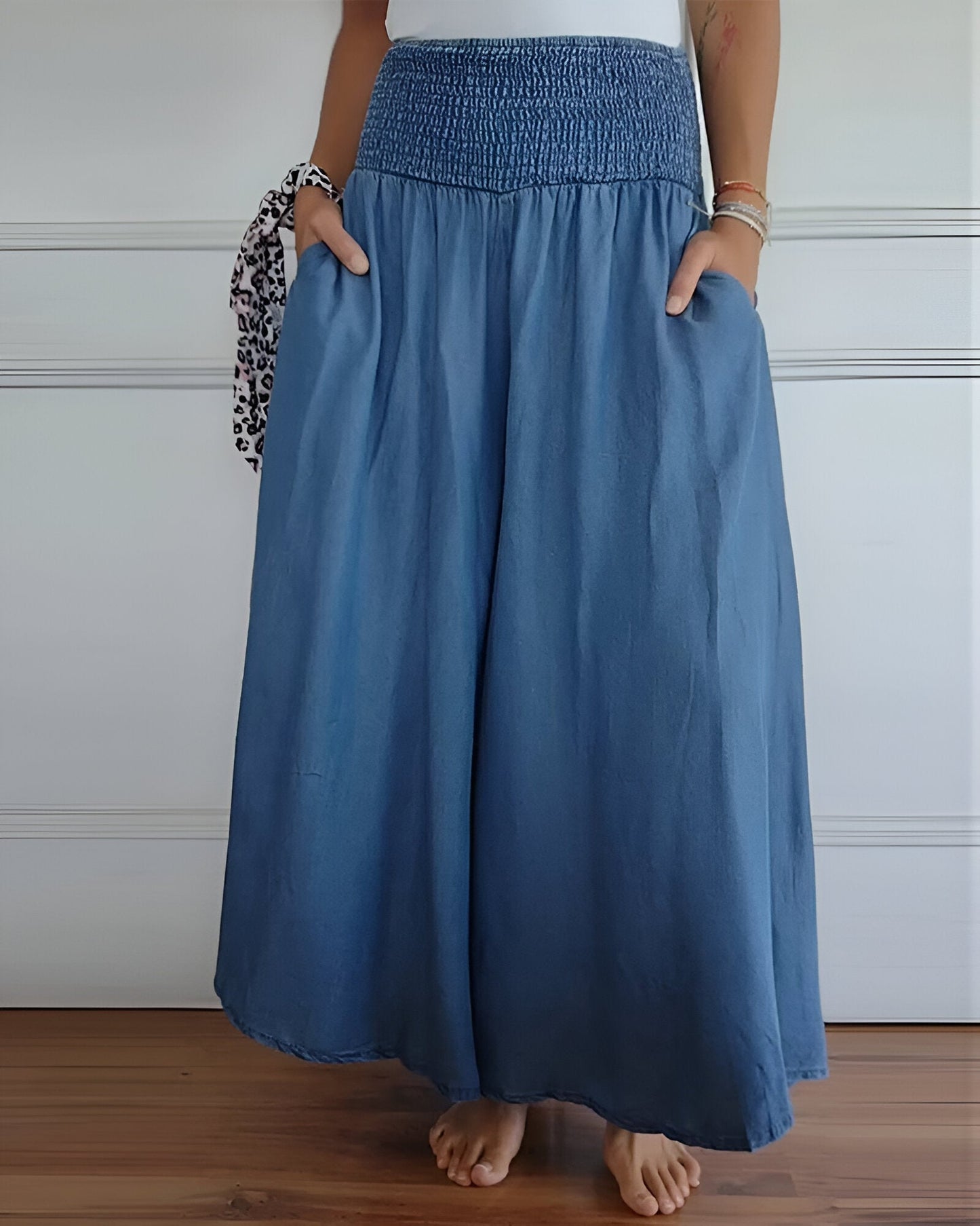 Jupe Pantalon Confortable Avec Taille Élastiquée