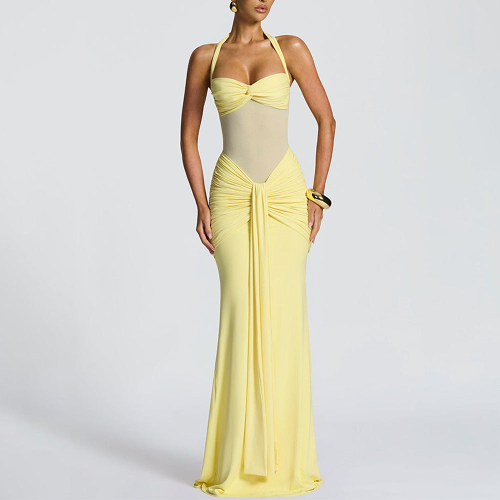 CORALIE – ELEGANT HALTER DRESS
