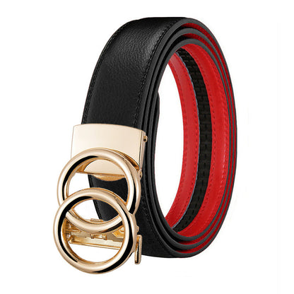 Double Buckle Genuine Leather Belts