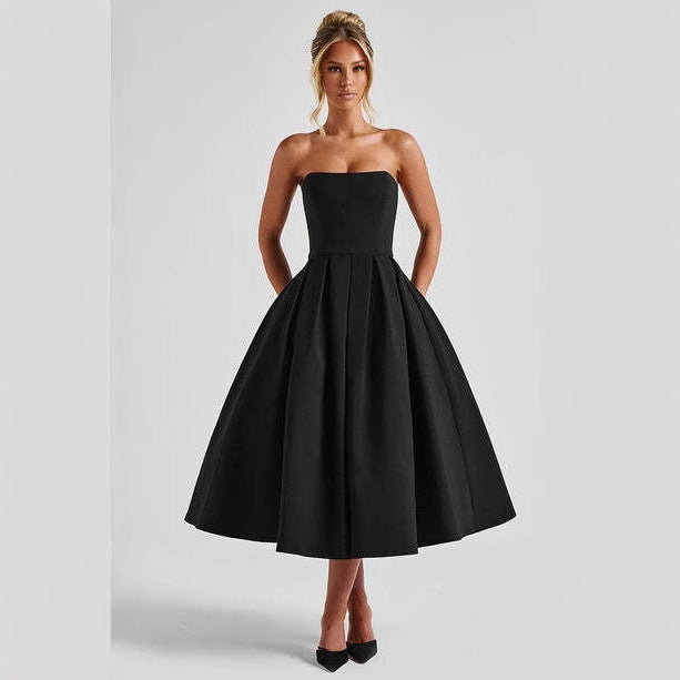 SOLANGE – ELEGANT PLEATED DRESS