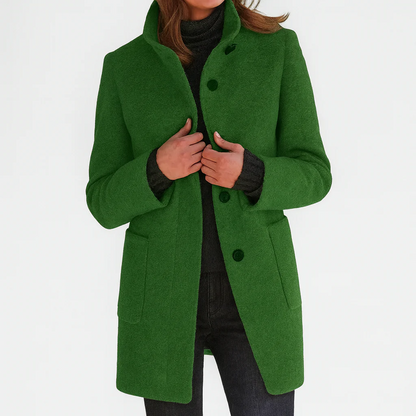 Manteau Rosie À Col Montant En Laine Douce
