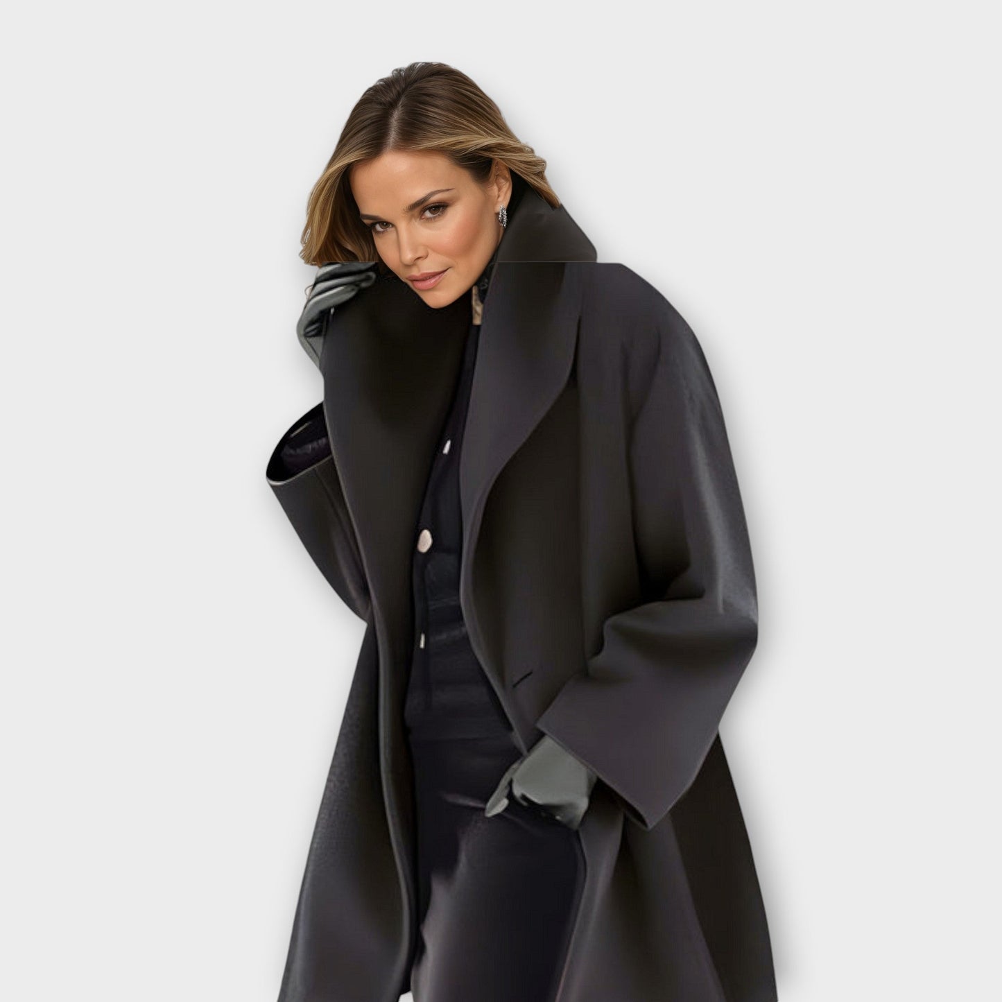 Manteau Sharon Élégant En Laine